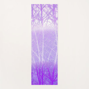 Frosty Misty Trees in Lilac Lavender Yoga Mat