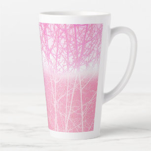 Frosty Misty Trees in Peach and Pink Latte Mug