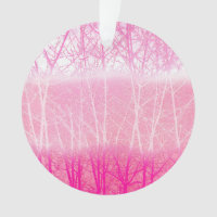 Frosty Misty Trees in Peach and Pink