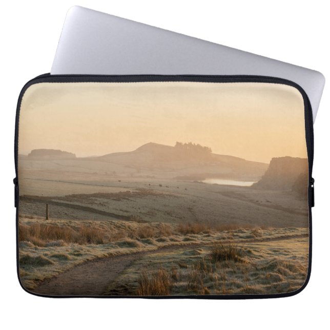Frosty Morning at Steel Rigg Laptop Sleeve (Front)