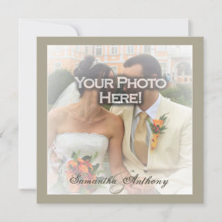 Frosty Photo Overlay Wedding Invitations