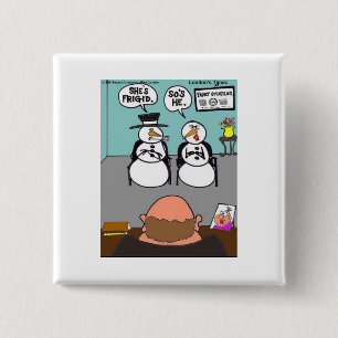 Frosty Relationships Funny Christmas gifts & Tees 15 Cm Square Badge