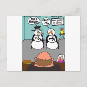 Frosty Relationships Funny Christmas gifts & Tees Holiday Postcard