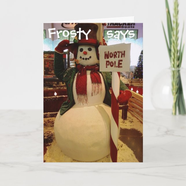 FROSTY SAYS MERRY CHRISTMAS HOLIDAY CARD (Front)