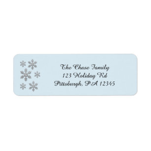 Frosty Snowflake return address label
