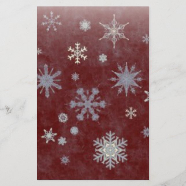 Frosty Snowflake Stationery (Front)