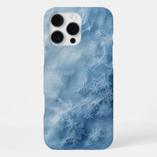 Frosty Snowflakes on a Frozen Surface in Winter iPhone 16 Pro Max Case