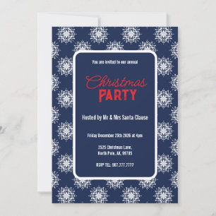 Frosty Snowflakes on a Midnight Blue Sky Holiday Card