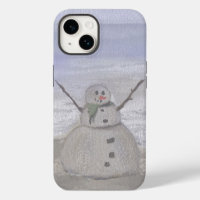Frosty Snowman At The Beach