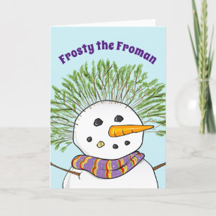 Frosty the Froman Funny Christmas Holiday Card