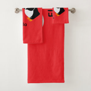Frosty the Snowman and Penguin Bath Towel Set