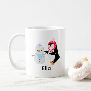 Frosty the Snowman and Penguin Coffee Mug