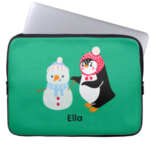 Frosty the Snowman and Penguin Laptop Sleeve