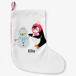 Frosty the Snowman and Penguin Small Christmas Stocking