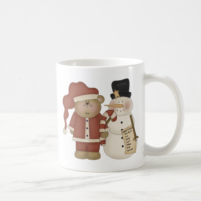 Frosty the Snowman and Santa Claus Coffee Mug (Right)