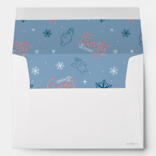 Frosty the Snowman Blue Snowflake Pattern Envelope