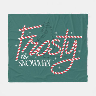 Frosty the Snowman Candy Cane Logo Fleece Blanket