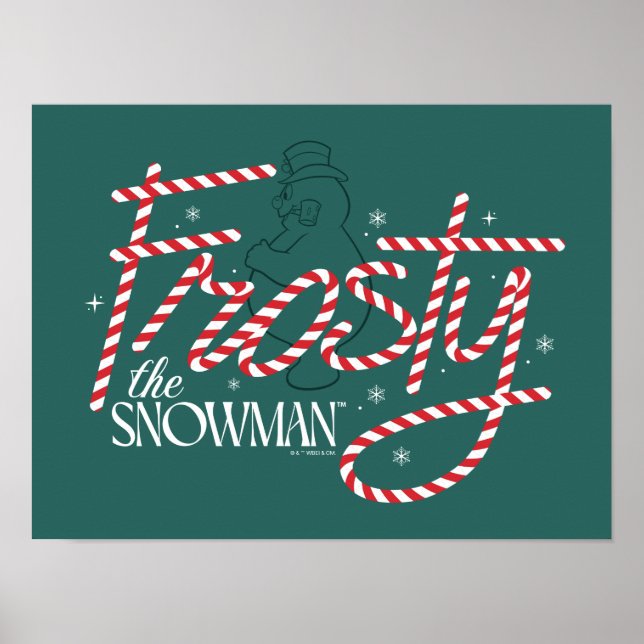 Frosty the Snowman Candy Cane Logo Poster (Front)