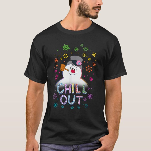 Frosty The Snowman Chill Out Portrait  T-Shirt (Front)