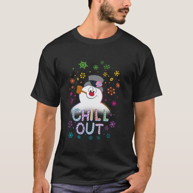 Frosty The Snowman Chill Out Portrait  T-Shirt (Front)