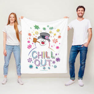 Frosty the Snowman™ "Chill Out" Rainbow Colors Fleece Blanket