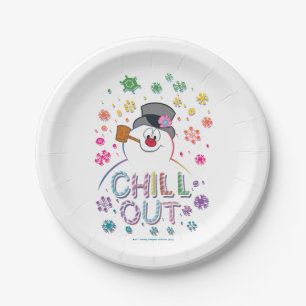 Frosty the Snowman™   "Chill Out" Rainbow Colors Paper Plate