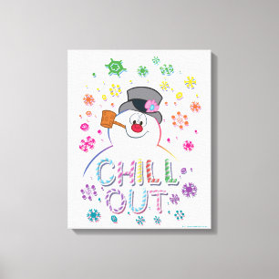 Frosty the Snowman™ "Chill Out" Rainbow Colours Canvas Print