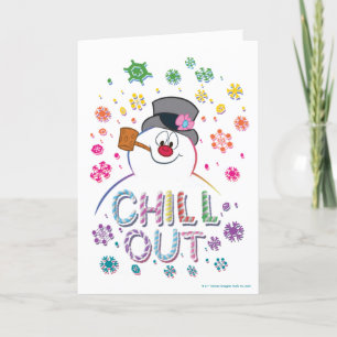 Frosty the Snowman™ "Chill Out" Rainbow Colours Holiday Card