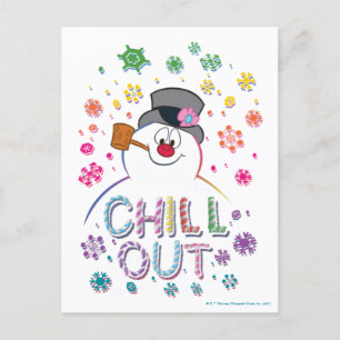Frosty the Snowman™ "Chill Out" Rainbow Colours Holiday Postcard
