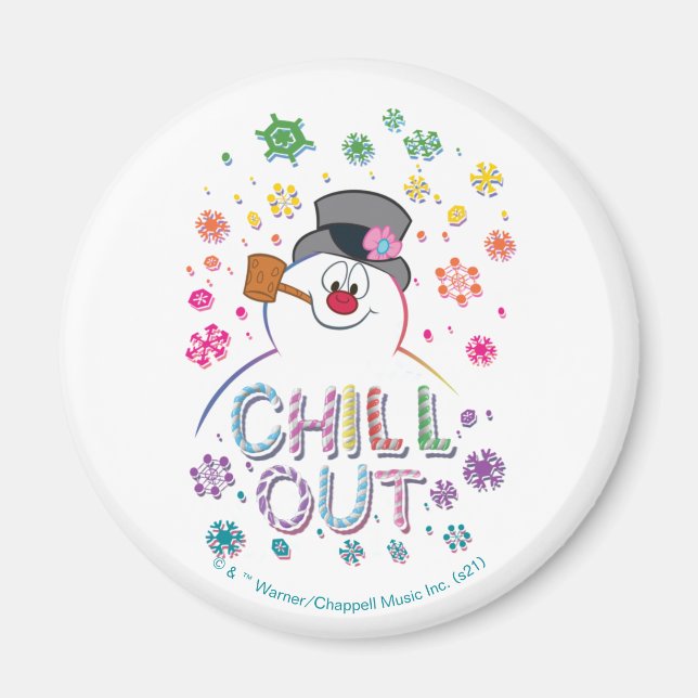Frosty the Snowman™ | "Chill Out" Rainbow Colours Magnet (Front)