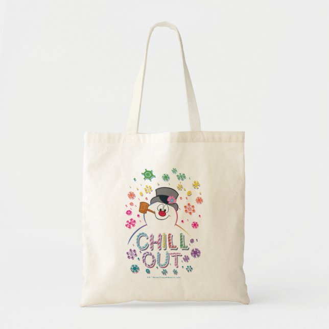 Frosty the Snowman™ | "Chill Out" Rainbow Colours Tote Bag (Front)