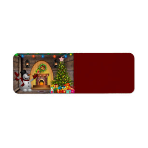 Frosty The Snowman Christmas Return Address Label