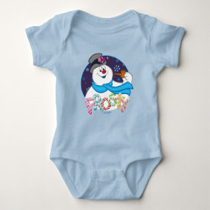 Frosty the Snowman™   Colourful Candy Cane Name Baby Bodysuit