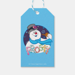 Frosty the Snowman™ Colourful Candy Cane Name Gift Tags