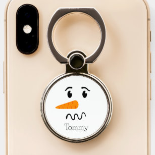 Frosty the Snowman Confuse Face Phone Ring Stand