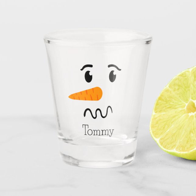 Frosty the Snowman Confuse Face Shot Glass (Front)