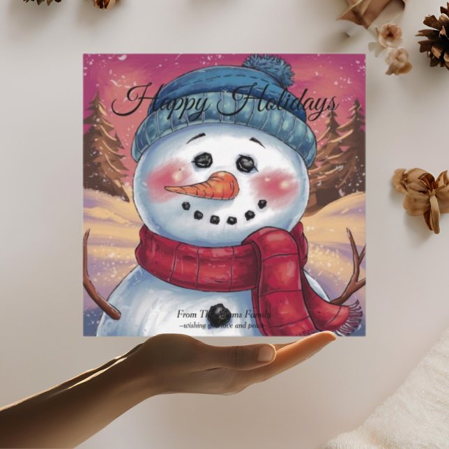 Frosty the Snowman Flat Holiday Card (Creator Uploaded)