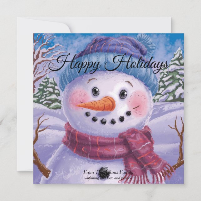 Frosty the Snowman Flat Holiday Card (Front)