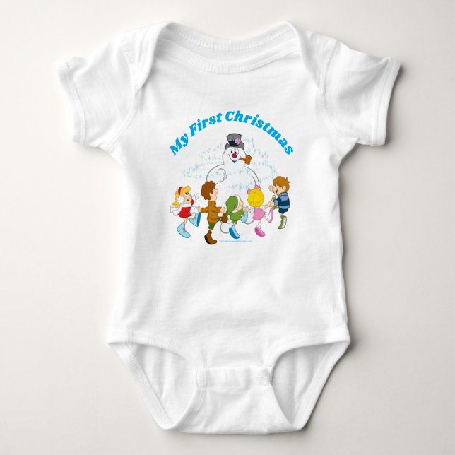 Frosty the Snowman™ | Frosty & Children Playing Baby Bodysuit (Front)