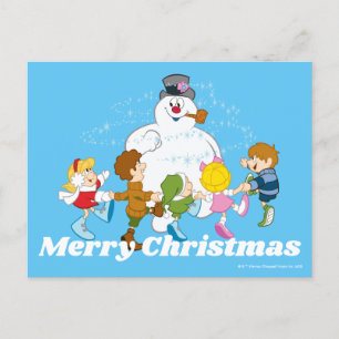 Frosty the Snowman™   Frosty & Children Playing Holiday Postcard