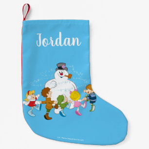 Frosty the Snowman™   Frosty & Children Playing Small Christmas Stocking