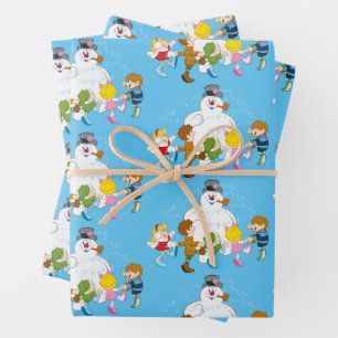 Frosty the Snowman™   Frosty & Children Playing Wrapping Paper Sheet