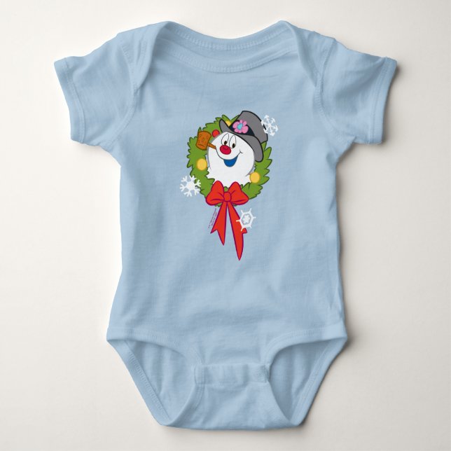 Frosty the Snowman™ | Frosty Holiday Wreath Baby Bodysuit (Front)