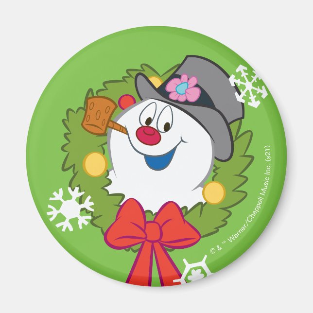 Frosty the Snowman™ | Frosty Holiday Wreath Magnet (Front)