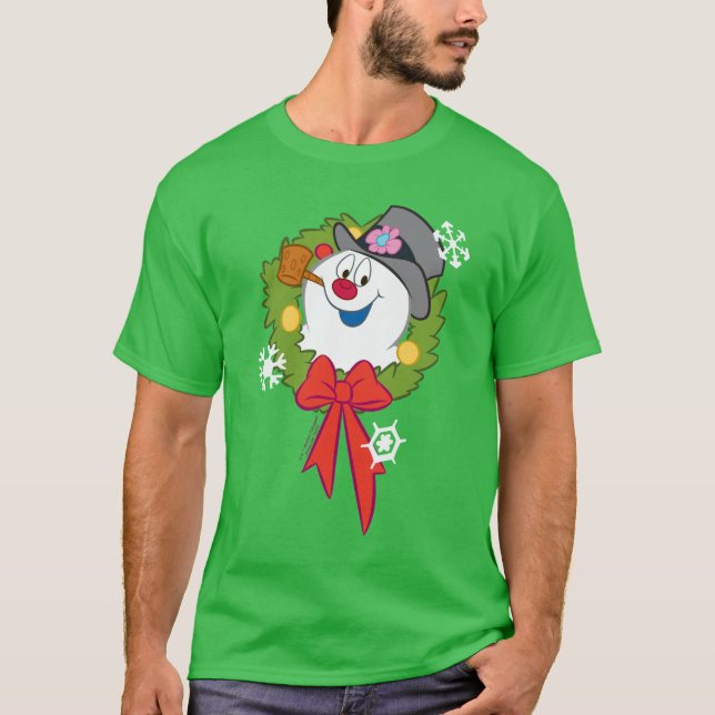 Frosty the Snowman™ | Frosty Holiday Wreath T-Shirt (Front)