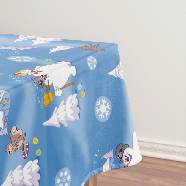 Frosty the Snowman™ | Frosty & Karen Winter Fun Tablecloth (In Situ)