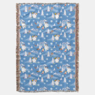 Frosty the Snowman™ Frosty & Karen Winter Fun Throw Blanket