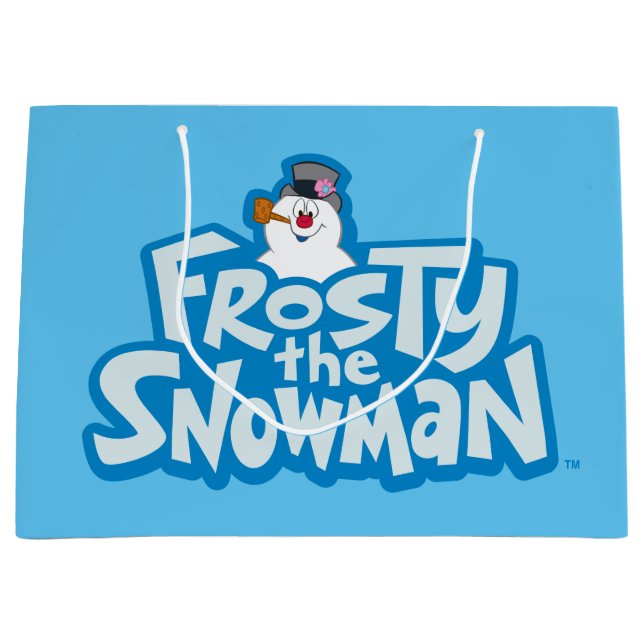 Frosty the Snowman™ | Frosty Stacked Logo Large Gift Bag (Front)