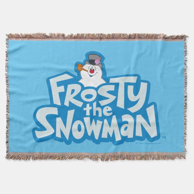 Frosty the Snowman™ | Frosty Stacked Logo Throw Blanket (Front)