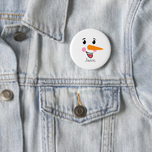 Frosty the Snowman Happy Face 6 Cm Round Badge